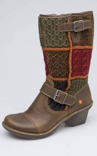 Art Halbhohe Stiefel mit Wolle-Strick